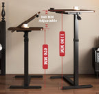 C-Shaped Side Table, Flexible Laptop Table and Bed Table with Tilting Table Top, Height Adjustable and Mobile, Reversible Side Table, Ideal for Sofa, Bed and Reading Hours