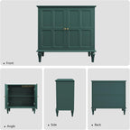 ARTPOWER Green Sideboard Buffet Cabinet with Storage, Mid-Century Modern Storage Cabinet with 2 Doors and Adjustable Shelves, Accent Style Sideboard for Entryway, Dining Room, Living Room