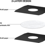 YVW 50Pcs Vinyl Record Inner Sleeves, Black Kraft Paper Record Sleeves with Poly Lined for 12" Records, Comer Cut Design Acid Free Album Covers, Vinyl Record Album Covers LP Jacket Protective