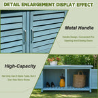 Outdoor Wooden Storage Cabinet with Double Doors Garden Potting Bench Table for Patio and Yard Storage,B-110X55X57.5Cm