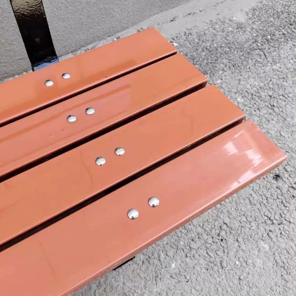 Patio Benches for Outdoors Plastic Wood Backrest Chair, Outdoor Seat, Community, Garden, Park Garden Benches for Outdoors