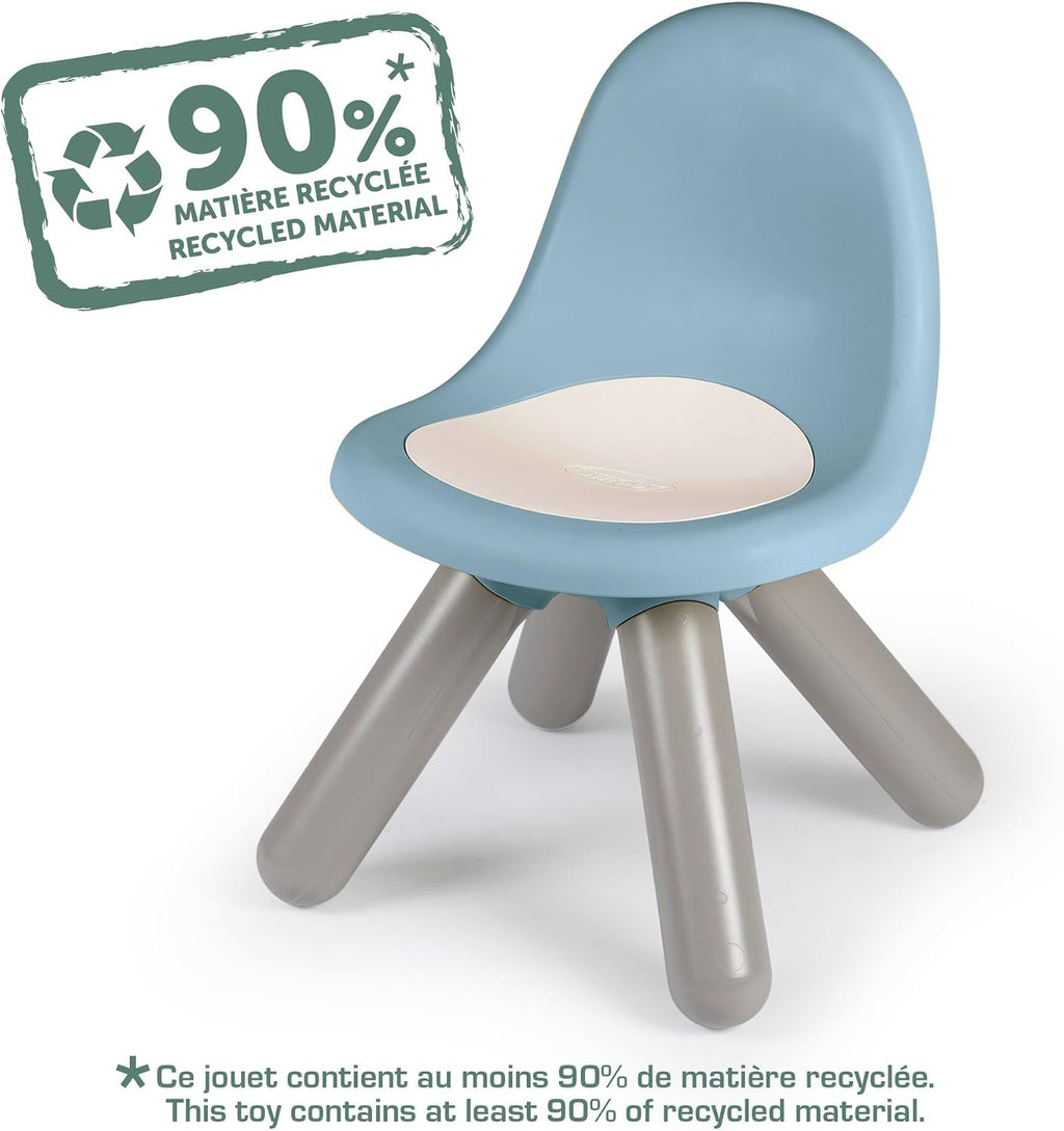 Smoby Life - Children's chair in blue - Indoor and outdoor use - Anti-UV coating - Recycled material - From 18 months - Made in France