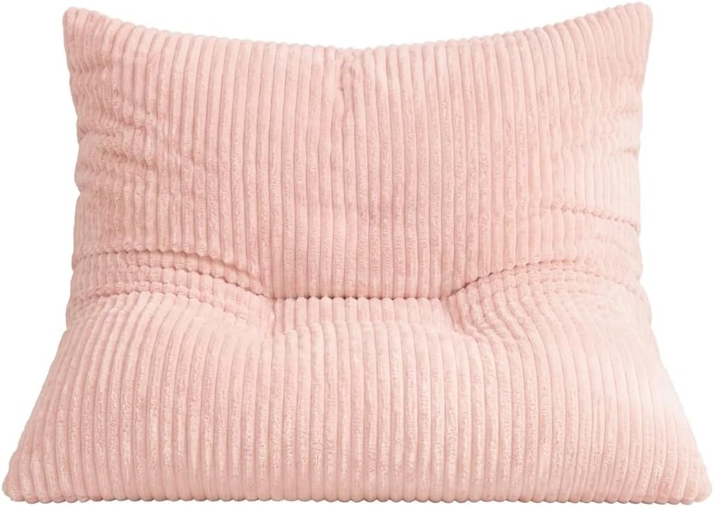 SUMELL Giant Bean Bag Chair - 3-in-1 Convertible Memory Foam Floor Cushion with Washable Corduroy Cover, Large Comfy Beanbag Sofa for Adults and Kids (Pink)