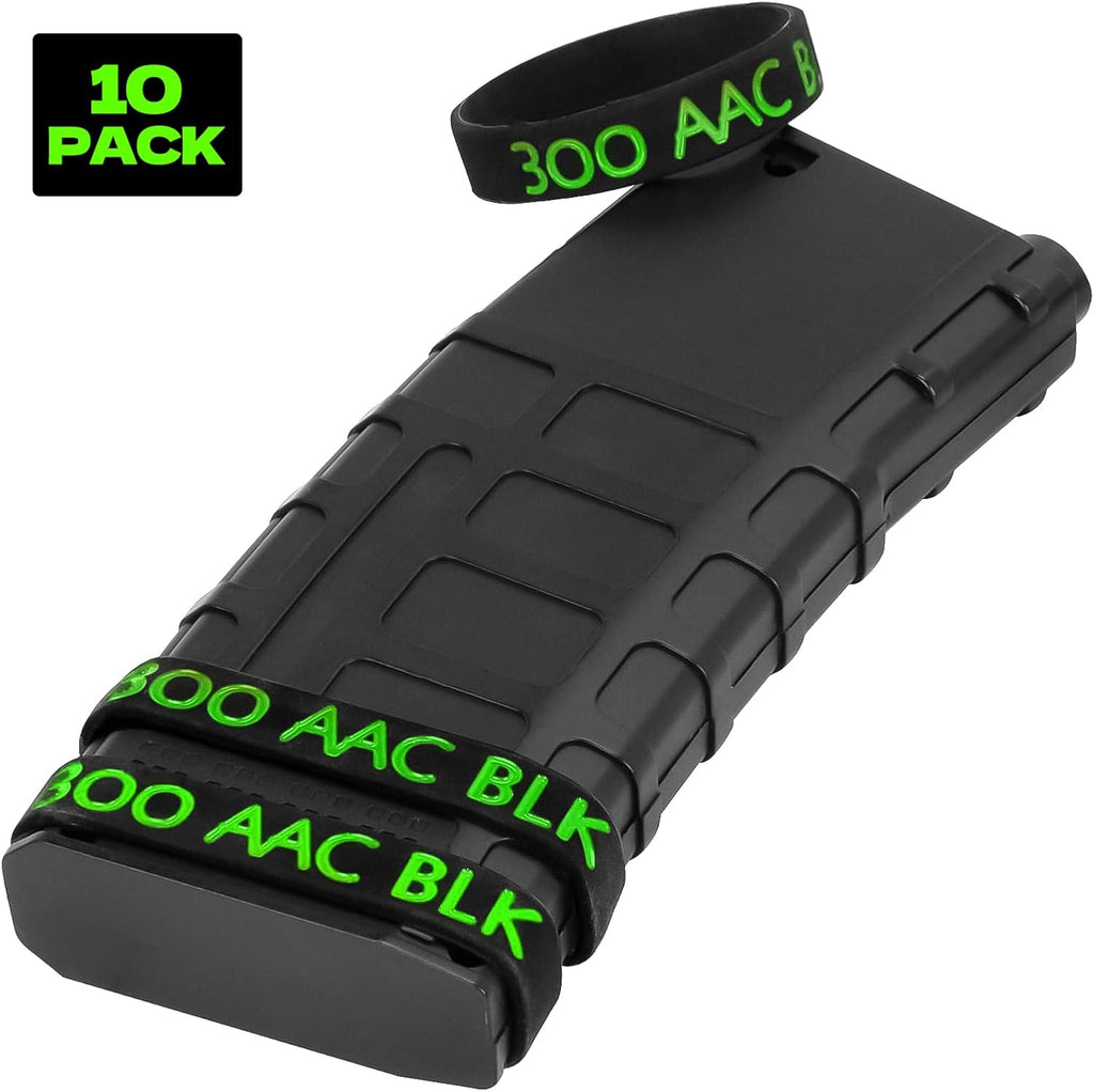 Ideagle 300 Blackout Magazine Marking Bands, 10 Pack 300 AAC BLK 7.62 X 35 mm