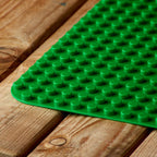 Apostrophe Games Green Building Block Base Plate for Large Blocks 15" x 10" - Compatible with Major Brands, STEM Learning (4X Green)