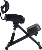 Master Massage Ergonomic Kneeling Chair with Back Support for Office -Posture Chair with Angled Seat and Backrest for Home and Office-Posture Correction Stool-Improve Your Posture