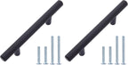 Amazon Basics Euro Bar Cabinet Handles, Drawer Pulls, 5.38-inch Length, 3-inch Hole Center, 1/2-inch Diameter, Matte Black, 20-Pack, AB1500-FB-10
