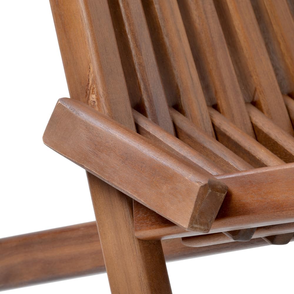 Folding Wood Chair, Outdoor Wooden Patio Chair and Garden Lounge Seat, Foldable Seating for Backyard Porch Deck Lawn Balcony Camping Picnic Use