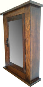 Dijkoo ZyduzscAT NUOTIRUIS Primitive Mission Medicine Cabinet/Surface Mount/Distressed Medium Finish/Solid Wood & Handmade C