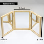 Montessori & Reggio Inspired Children Mirror, Preschool Classroom Essential, 3 Panels, 3-in-1 Folding, Small Mirror for Light Table Explore