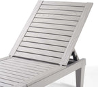 Nestl Sun Tanning Chair - Light Grey Chaise Lounge Chair Outdoor, Lightweight Pool Lounge Chairs Set of 2, Adjustable 5-Position Reclining Lawn Chair, Waterproof Beach Outdoor Lounge Chairs