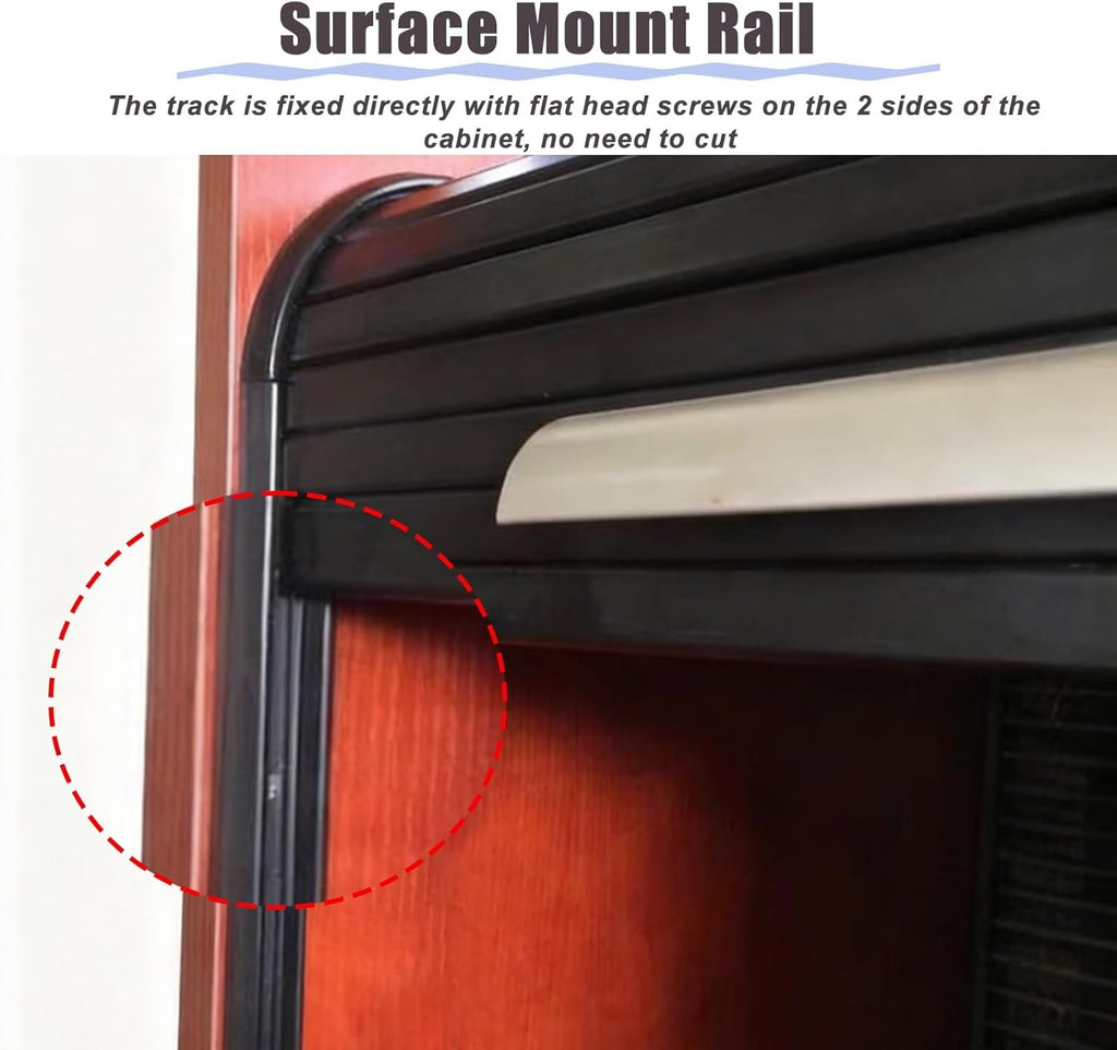 Custom Plastic Roll Up Tambour Storage Cabinet Doors for Kitchen/Garage/Campervan