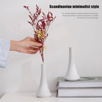 2-Piece White Matte Ceramic vase Set, Farmhouse Decoration, Decorative vase, Suitable for Kitchen, Bedroom, Office, Living Room, Bathroom, and Shelf Center Dining Table Decoration