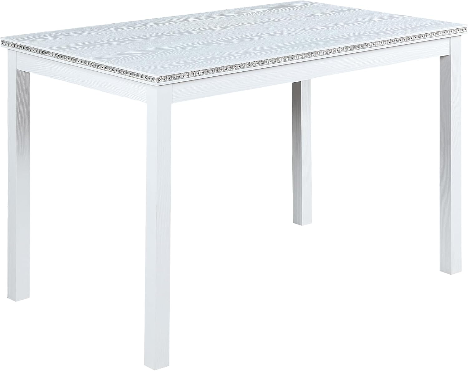 LUMISOL Dining Table for 4-6 People, Wooden Dining Rectangular Table, Kitchen Table for Small Space, Not Included Chairs, White