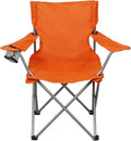 Four-fold Camping Chair with Cup Holder, Bright Orange.