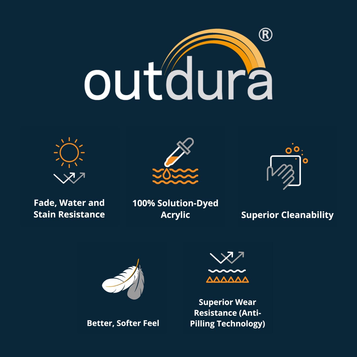 RSH DECOR: Outdura Tufted Adirondack Chair Cushion | 42.5” x 21” | Outdura Performance Fabric | Water & Fade-Resistant | Outdoor Cushion for Patio Furniture | Made in USA (Moran Sonoma)