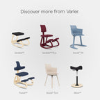 Varier Variable Plus Ergonomic Kneeling Chair with Backrest Black/Black| Active Sitting Posture Support Home Office Desk Chair | 10 Year Guarantee