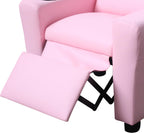23" Pink PU Leather Recliner Chair with Cupholder