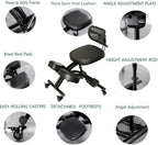Ergonomic Kneeling Chair,Home Office Desk Chairs,Meditation Chair with Height Adjustable,Posture Office Stool with an Angled Seat and Casters