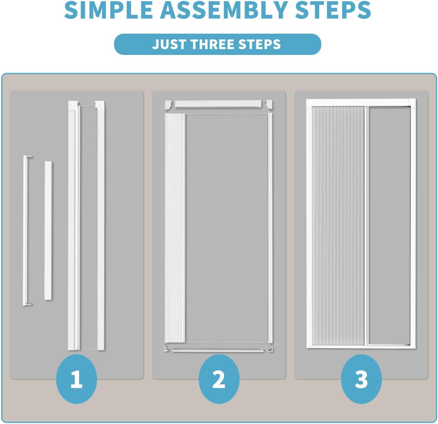 MYshade Custom Size Interior Accordion Folding Door, Aluminum Frame with Heat-Insulating Cellular Fabric, No-Drill Room Divider for Bedroom, Bathroom, Closet（White）