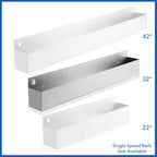 GRIDMANN 32-inch Single Speed Rail - Stainless Steel Liquor Bottle Holder Rack for Bars