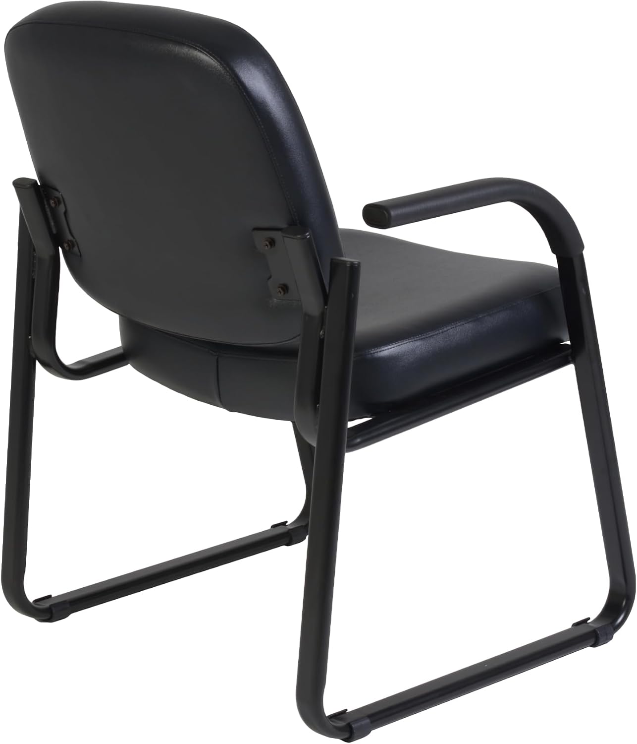 Romig Victor Guest and Reception Chair with Arms, Vinyl - Black