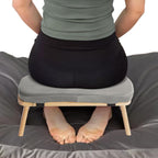 Meditation Bench, Bamboo Meditation Seat, Meditation Chair with Cushion, Folding Prayer Bench, Non-Slip & Lightweight