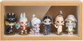 Display Case for Figures with Tempered Glass Door, Wall Mounted Wood Display Case for Collectibles, Dustproof Display Shelf for Pop Mart, Labubu, Action Figures, Mini Toys and Figurines