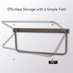 aqxreight Foldable RV Shoe Rack Wall Mounted, Aluminum Alloy Space Saving Organizer, Hanging Shoe Storage Shelf for RV, Travel Trailer, Yacht - Pair of Shoe Holders for All Types of