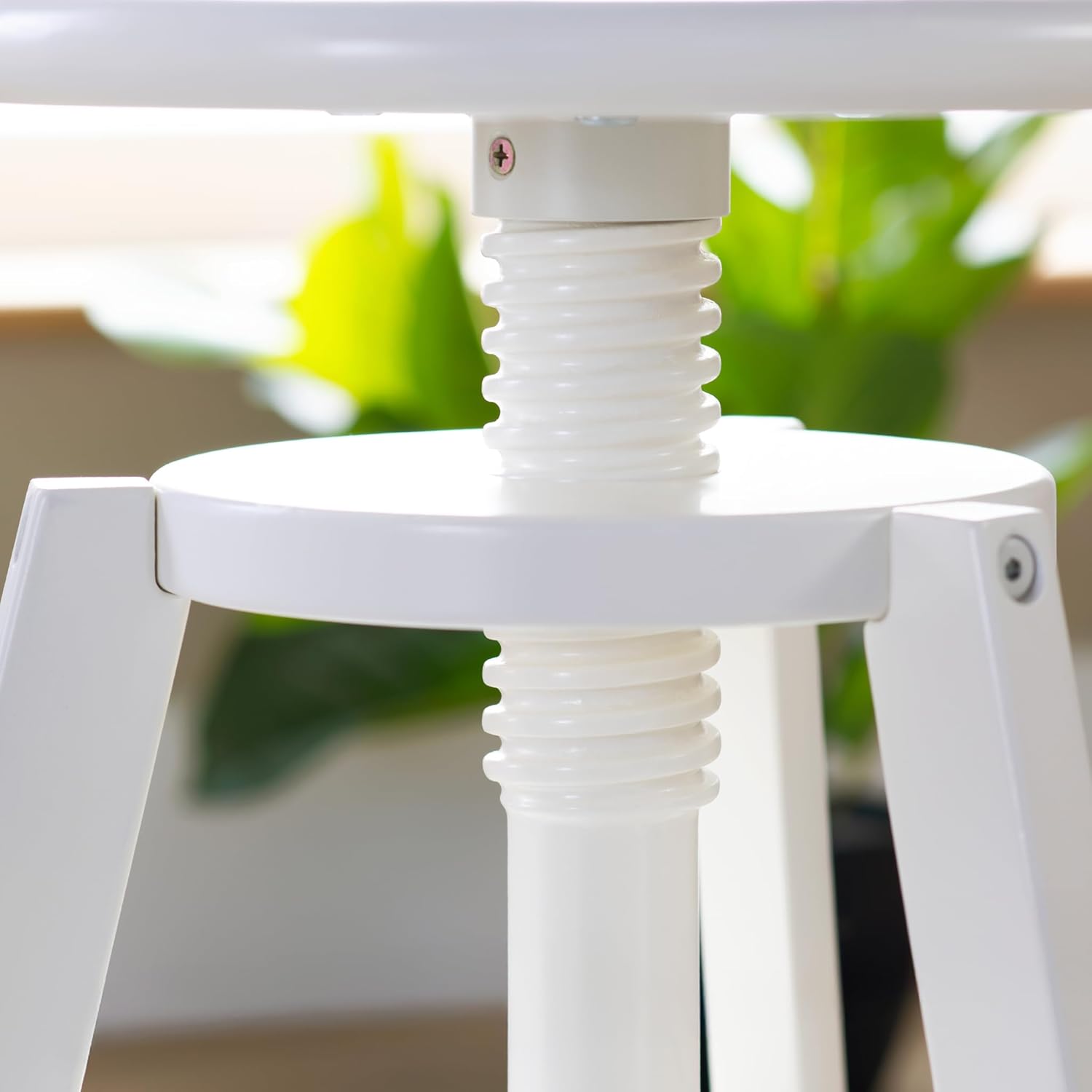 Guidecraft Adjustable Drafting Wooden Stool-White: Drafting Chair for Kids, 16”-18” Inch Toddler Stool for Kids' Art Studio Furniture | Adjustable Height Chair for Drawing, Painting, and Crafting
