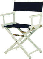 Casual Home 18" Director's Chair White Frame with Royal Blue Canvas