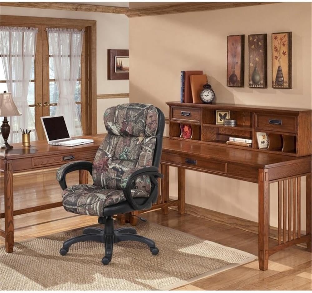 OS Home and Office Furniture 45.25" Fabric Executive Chair in Mossy Oak/Black