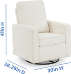 Delta Children Luna Nursery Swivel Glider - Greenguard Gold Certified and Oeko-TEX Standard 100 Fabric, Oatmeal