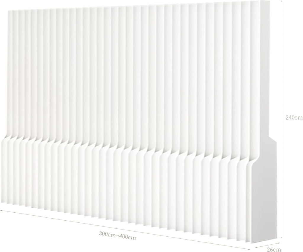 Paper Room Divider, Folding Privacy Screen, Portable Accordion Paper Partition for Temporary Space, Home Office, Events, Exhibitions, Easy Setup No Tools Needed (Style-B)