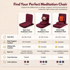 Friends Of Meditation Back Jack Meditation and Yoga Chair (18 X 18 Inch)
