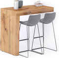 Mobili Fiver, Evolution Kitchen Peninsula 47.2 x 23.6 in, Rustic Oak, Made in Italy