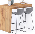 Mobili Fiver, Evolution Kitchen Peninsula 47.2 x 23.6 in, Rustic Oak, Made in Italy