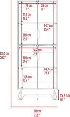 Zurich Double Kitchen Pantry, Double Door Cabinet, Four Shelves