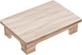 Low Wooden Tea Table, Elegant, Stable, Minimalist Stool, Lightweight Floor Table, Compact for The Windowsill in The Room, Wood Color, 50x28x10cm