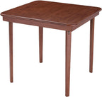 Stakmore Classic Straight Edge Solid Wood Folding Card Table, Cherry Frame