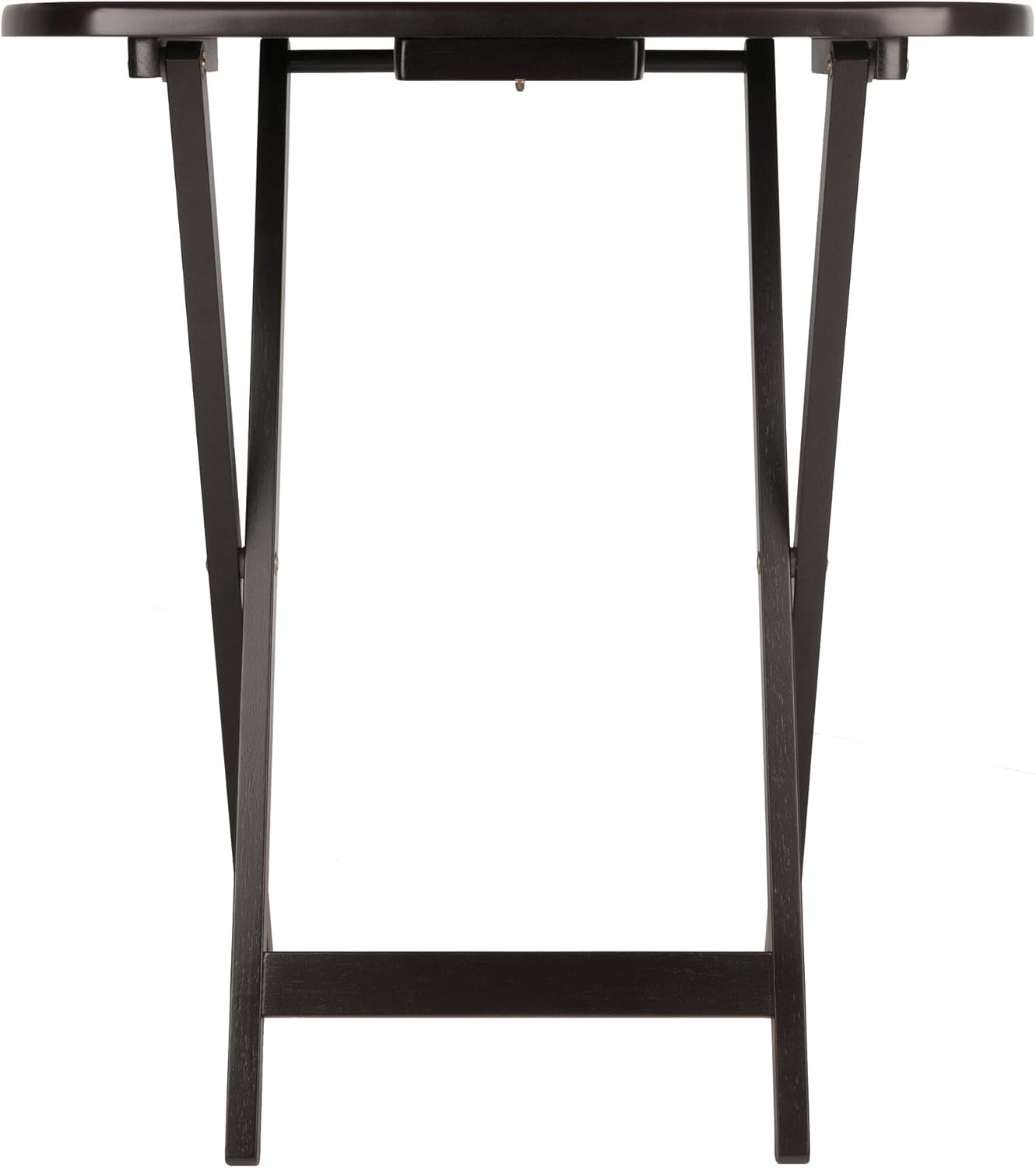 Winsome Corbett Set of 2 Oversized Foldable Snack Tables, Easy to Store Portable Fold Up Table Set for Kitchen, Living Room TV Dining, Crafts, Puzzles, Work From Home
