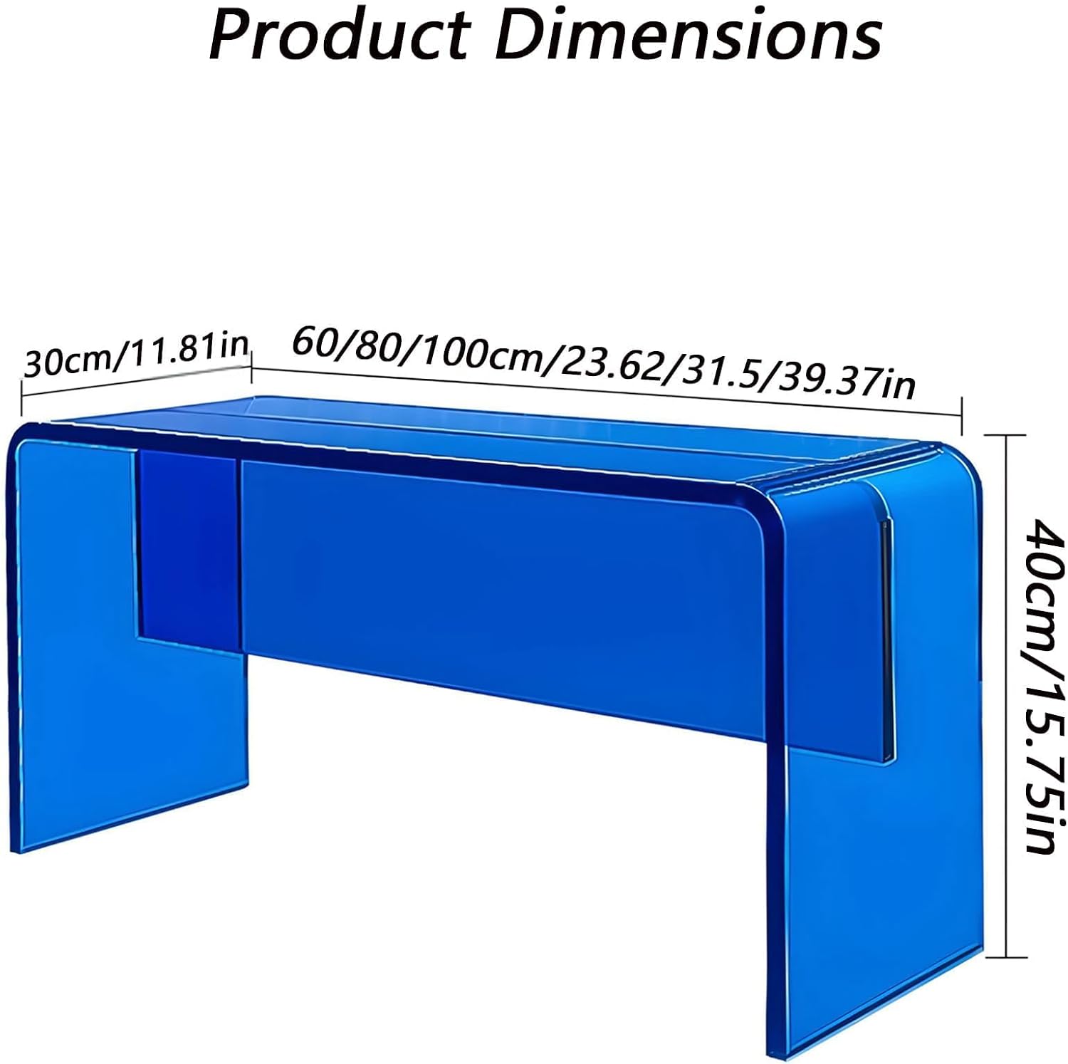 Acrylic Bench Backless, Modern Versatile Shoe Changing Stool, Bed End Stool, Backless Lounge Chair, Chair Shoes for Living Room, Bedroom, Entryway (Gray, 23.62 * 11.81 * 15.75in)