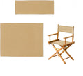1 Set Director Chair Canvas Replacement with Wood Stick,18.9''L X 15''W Portable Replacement Cover Canvas for Directors Chair (Khaki)