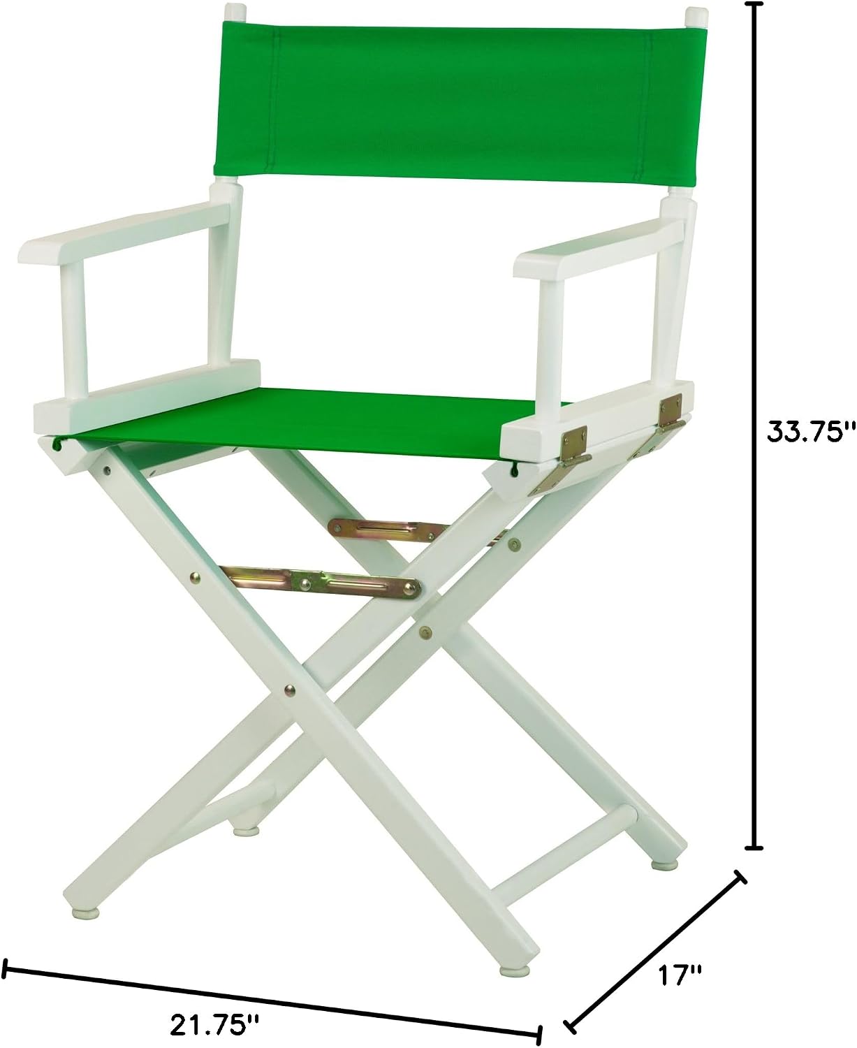 Casual Home 18" Director's Chair White Frame with Green Canvas