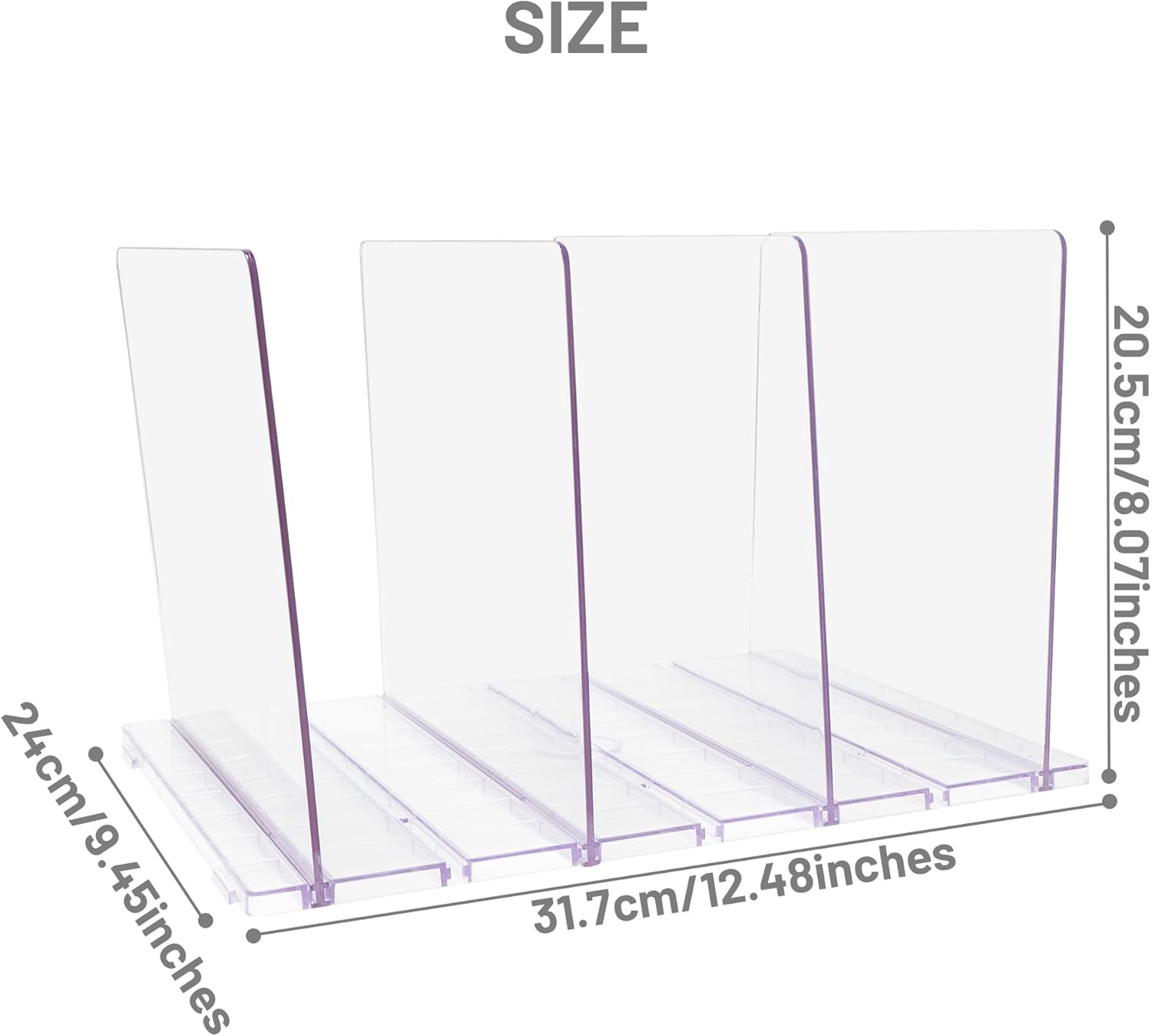 Gift Bag Storage Organizer, Acrylic Clear Shopping Bag Organizer, Adjustable Shelf Divider Bag Organizer for Small Closet, 1 Pack