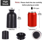 Black Ceramic Bud Vases Set of 6 – 5in Small Vases for Dry Flowers or House Plants, Modern Boho Decorative Vases for Wedding, Home, Table Centerpieces, Mantel or Office Decor
