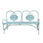35.4" Outdoor Bench,Folding Benchs for Children,Patio Bench with Armrest,Cast Iron All Metal Frame Garden Benchs,Outdoor Bench Weatherproof for Front Porch Yard,White 1,35.4x21.6x9.4In