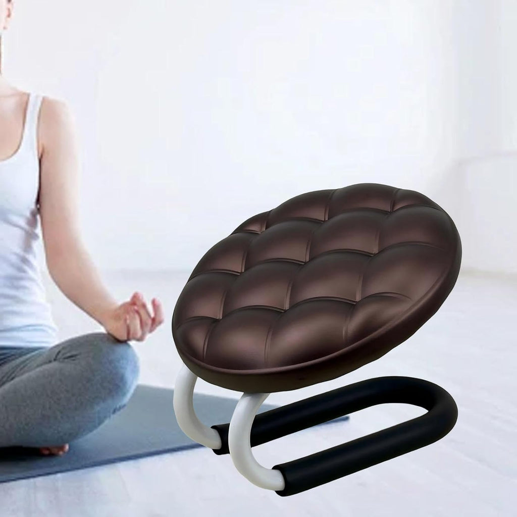 Kneeling Meditation Stool, Prayer Bench Gift Portable Kneeling Bench, Lightweight Meditation Bench Seat for Studio, Praying, Brown