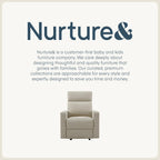 Nurture& The Glider Premium Power Recliner Nursery Glider Chair with Adjustable Head Support | Designed with a Thoughtful Combination of Function and Comfort | Built-in USB Charger (Ivory)