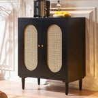 Entryway Cabinet Wooden Storage Cabinet Modern Sideboard Rattan Dining Sideboard Living Room Small Entrance Tea Cabinet Sideboard Storage Cabinet